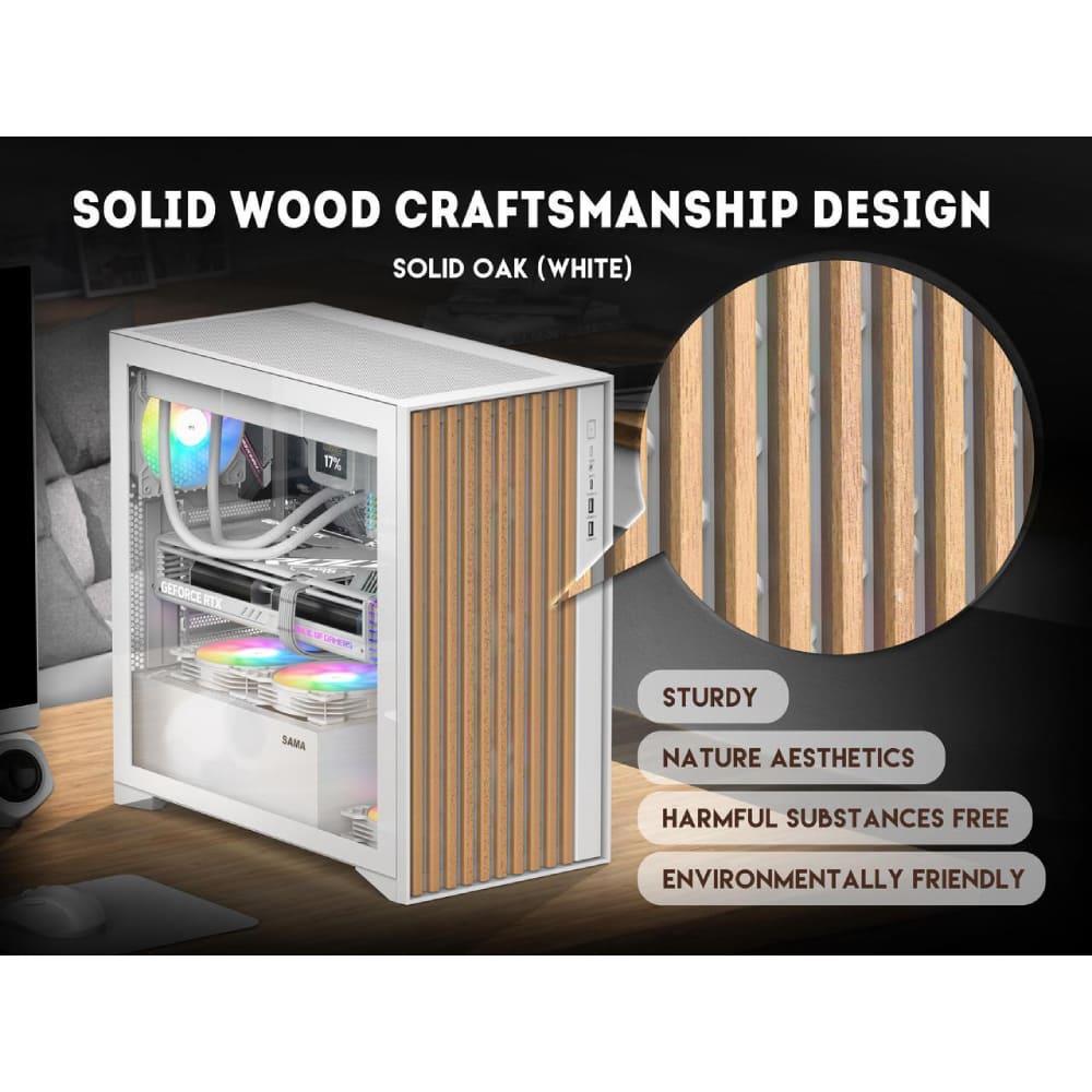 Sama Casing V Nature Mid Tower ATX 4 ARGB Fan White Sama Casing V Nature Mid Tower ATX 4 ARGB Fan White